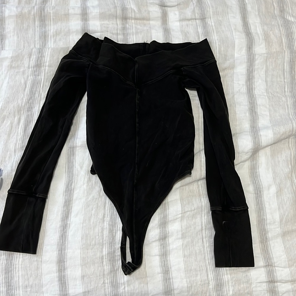 free people off shoulder body suit